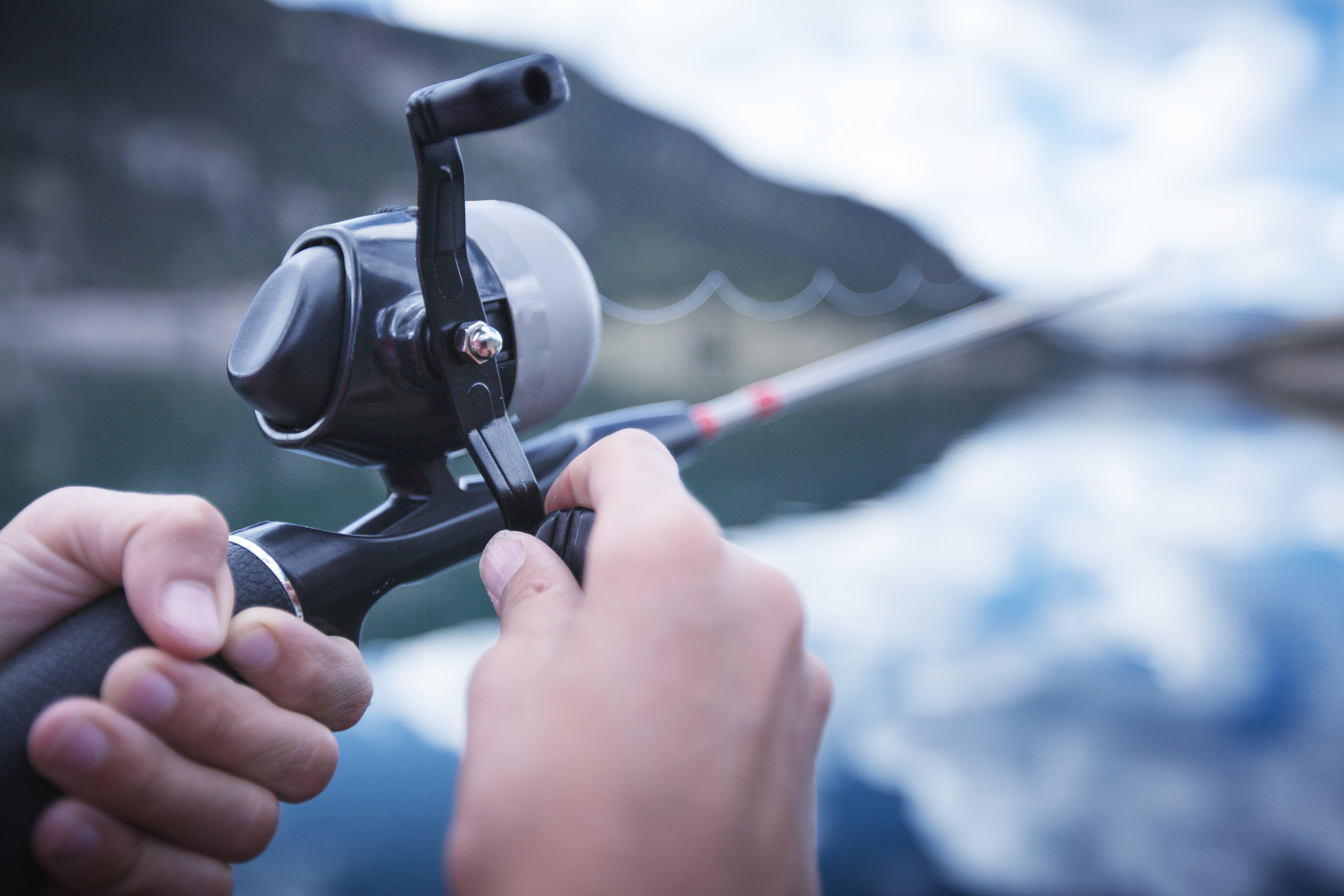 Closeup of Fishing Reel